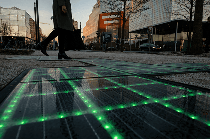 Kinetic Energy Harvesting Floor Tiles